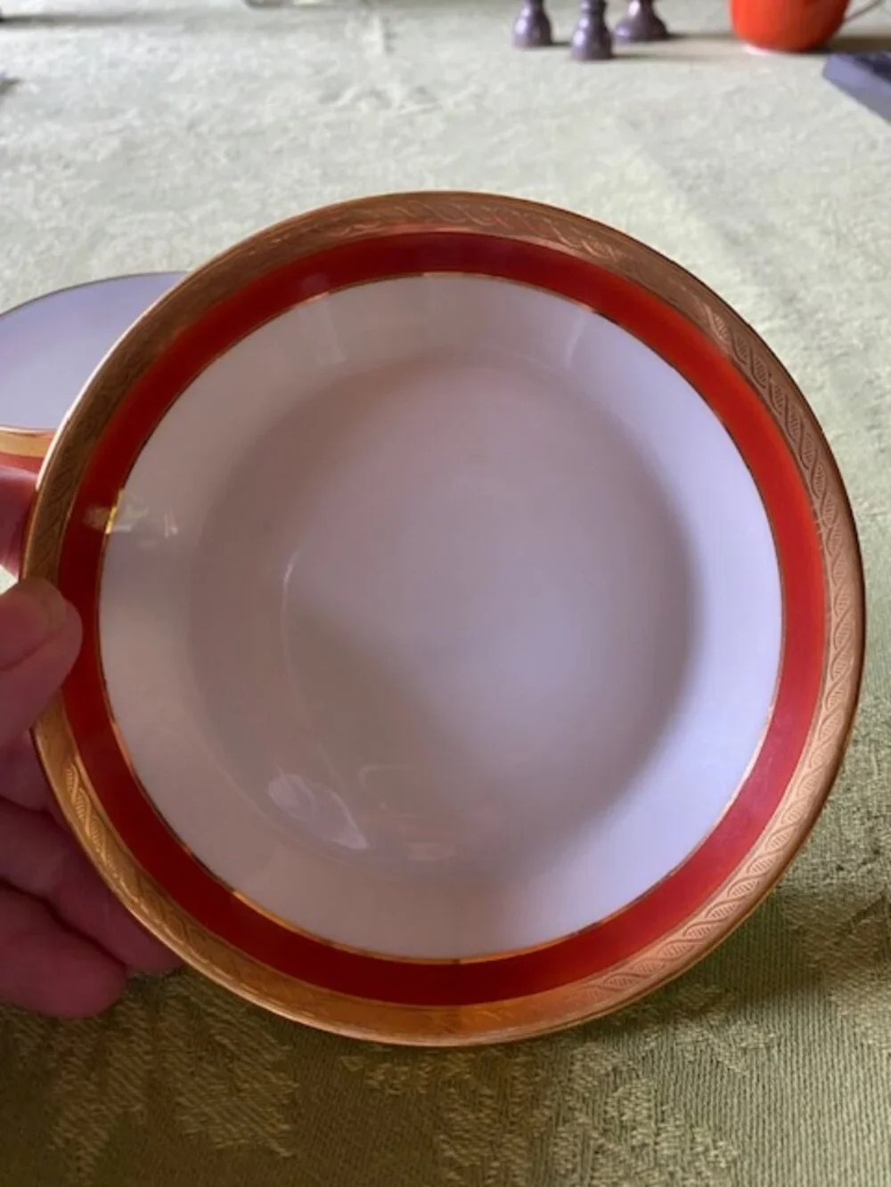 Ginori 1735 Palermo Rust Cup & Saucer from the 60's, used as a prop